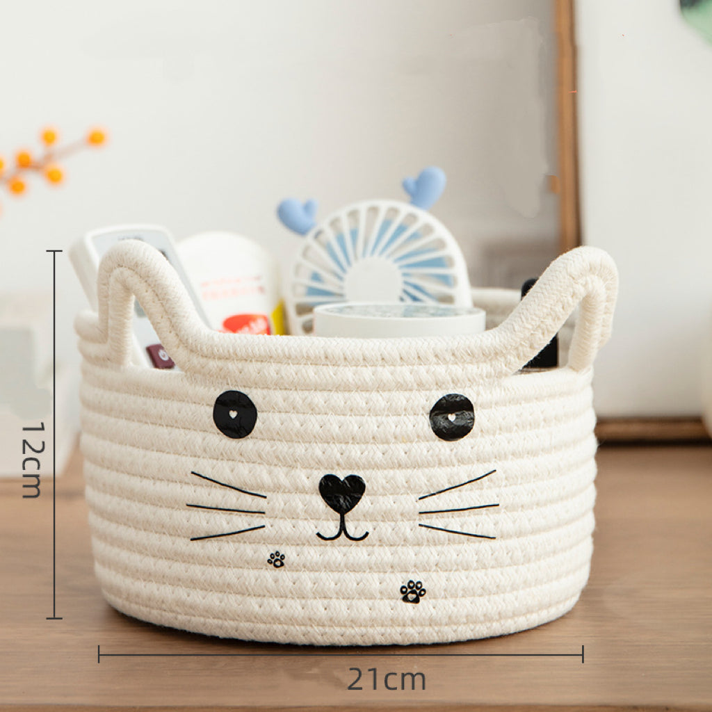 Cat Storage Basket Hand Woven