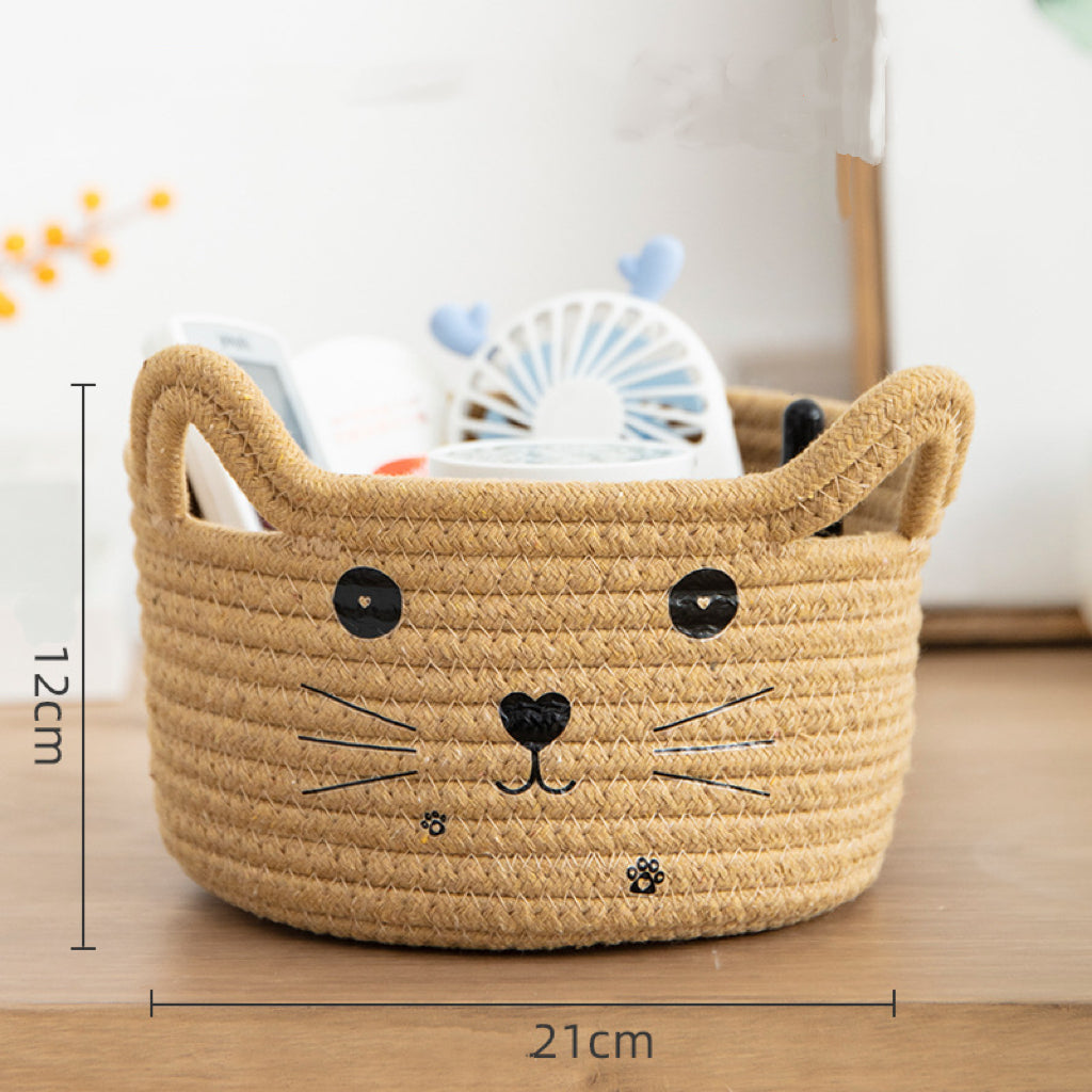 Cat Storage Basket Hand Woven